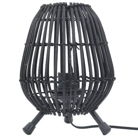 vidaXL Jalallinen pöytävalaisin paju musta 60 W 20x27 cm E27