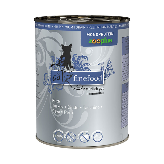 catz finefood Monoprotein zooplus 6 x 400 g - kalkkuna