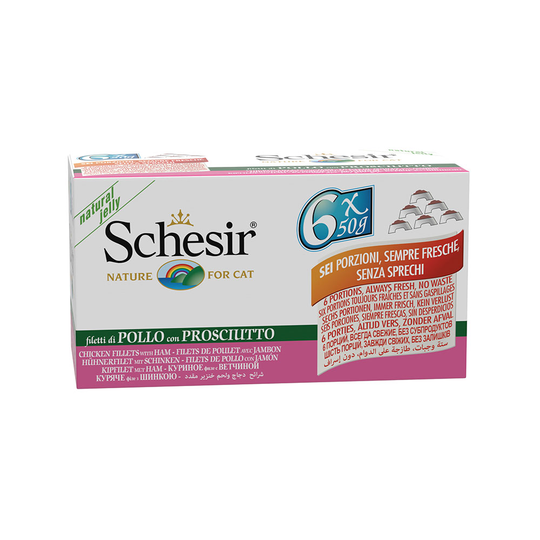 Schesir Small -säästöpakkaus 24 x 50 g - kanafile & kinkku