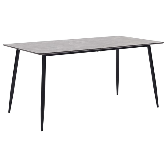 vidaXL Ruokapöytä harmaa 160x80x75 cm MDF