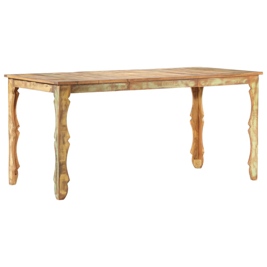 vidaXL Ruokapöytä 160x80x76 cm täysi kierrätetty puu