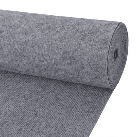 vidaXL Näyttely rihmamatto 1,2x10 m harmaa
