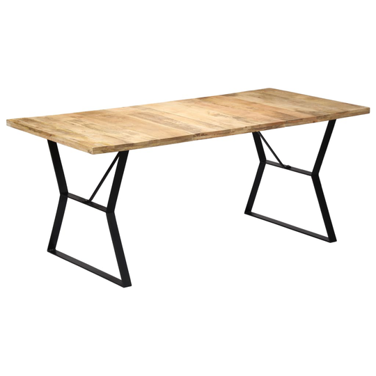 vidaXL Ruokapöytä 180x90x76 cm täysmangopuu