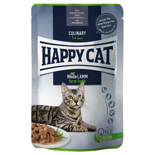 Happy Cat Pouch Meat in Sauce 12 x 85 g - Lamb