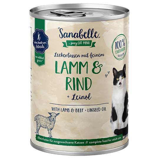 Sanabelle All Meat 6 x 400 g - lammas & nauta