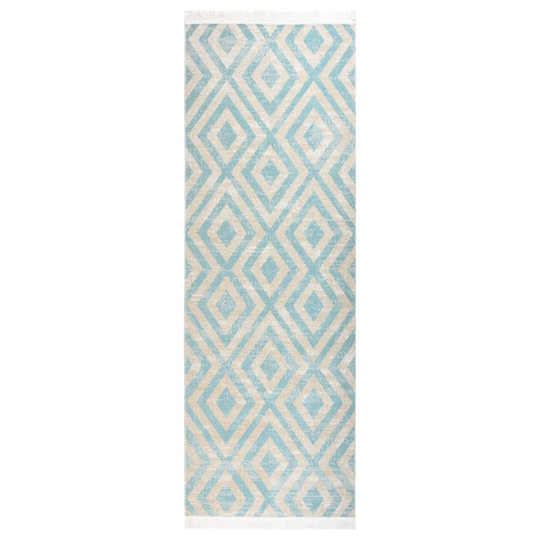 vidaXL Ulkomatto litteä kudos 80x250 cm vihreä ja beige