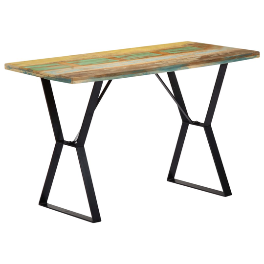 vidaXL Ruokapöytä 120x60x76 cm uusiokäytetty puu
