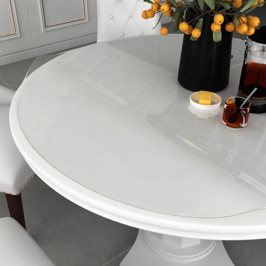 vidaXL Pöytäsuoja läpikuultava Ø 120 cm 2 mm PVC