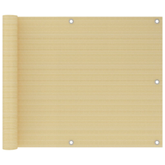 vidaXL Parvekkeen suoja beige 75x300 cm HDPE