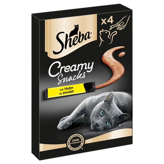 4 x 12 g Sheba Creamy Snacks erikoishintaan! - kana