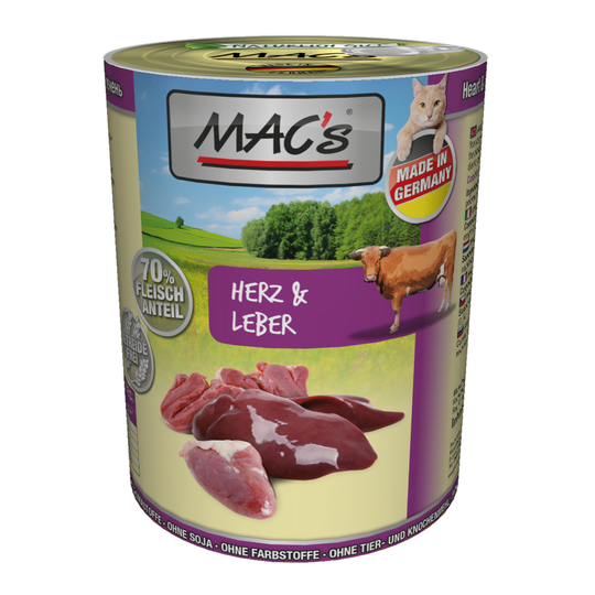 MAC´s Cat -säästöpakkaus 24 x 400 g - sydän & maksa