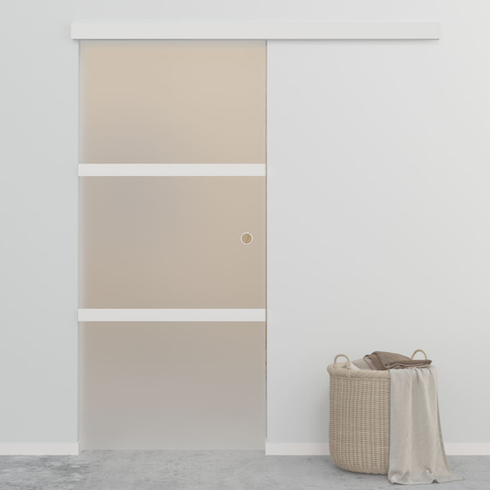 vidaXL Liukuovi ESG-lasi ja alumiini 90x205 cm hopea