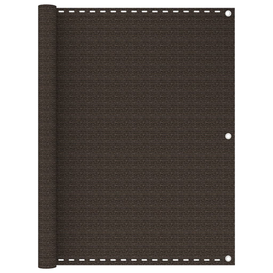vidaXL Parvekkeen suoja ruskea 120x600 cm HDPE
