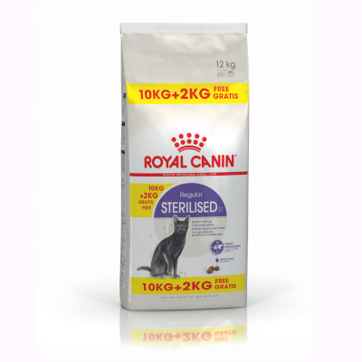 Royal Canin -bonuspakkaus: 10 kg + 2 kg kaupan päälle! - Sterilised 37