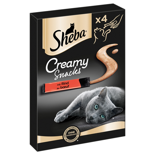4 x 12 g Sheba Creamy Snacks erikoishintaan! - nauta