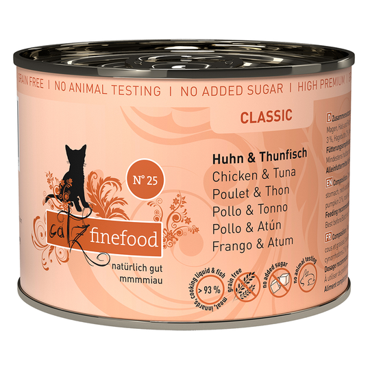 catz finefood -säästöpakkaus: 24 x 200 g - kana & tonnikala