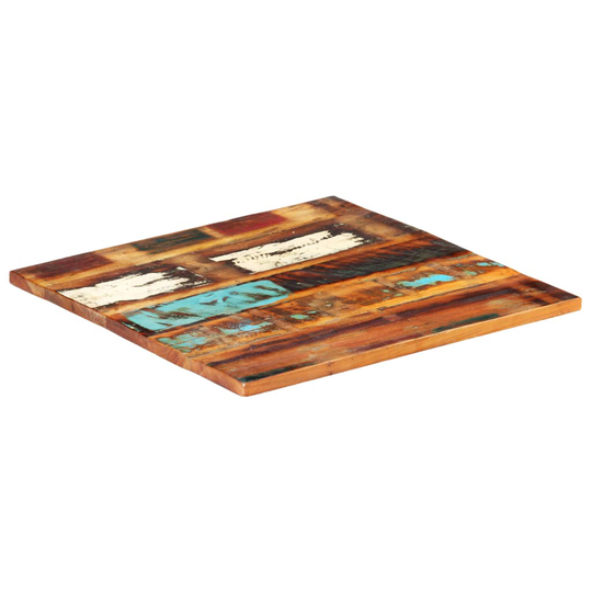vidaXL Neliönmuotoinen pöytälevy 60x60 cm 25-27 mm täysi kierrätyspuu