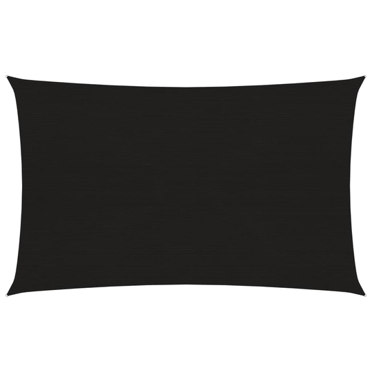 vidaXL Aurinkopurje 160 g/m² musta 2x4,5 m HDPE