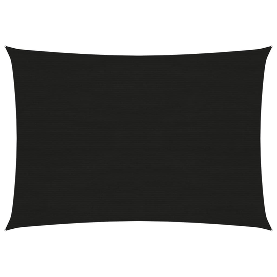 vidaXL Aurinkopurje 160 g/m² musta 3x4,5 m HDPE