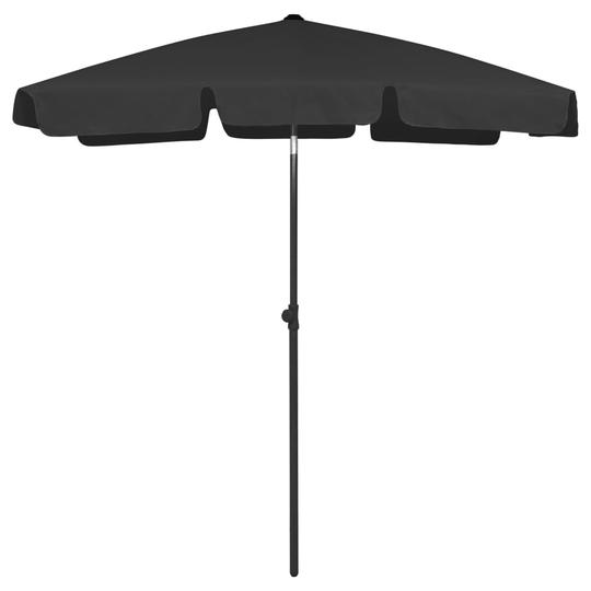 vidaXL Rantavarjo musta 180x120 cm