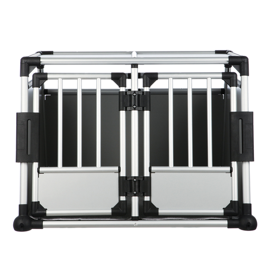 Trixie Aluminium -tuplakuljetuslaatikko - L 93 x S 88 x K 64 cm (M-L-koko)
