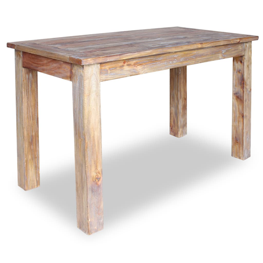 vidaXL Ruokapöytä Täysi kierrätyspuu 120x60x77 cm