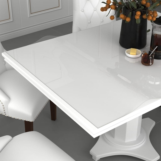 vidaXL Pöytäsuoja läpinäkyvä 80x80 cm 2 mm PVC