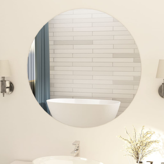 vidaXL Kehyksetön peili pyöreä 90 cm lasi