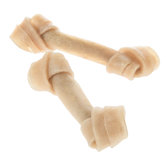 Barkoo-naudannahkapuruluut, solmittu - 6 kpl à 16 cm (390 g)