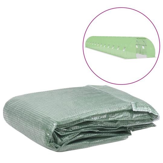 vidaXL Kasvihuoneen vaihtokate (54 m²) 300x1800x200 cm vihreä