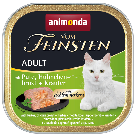 Animonda vom Feinsten Adult herkkutäytteellä 6 x 100 g - kalkkuna, kananrinta & yrtit