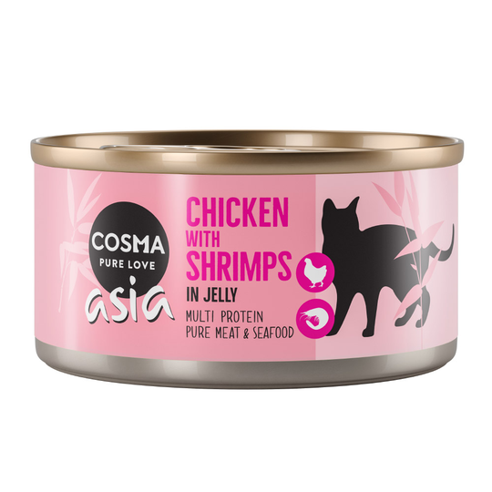 Cosma Asia hyytelössä 6 x 170 g - kana & katkarapu