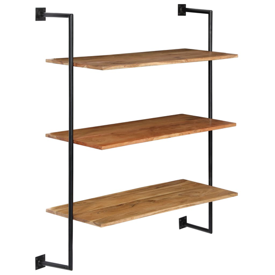 vidaXL Seinähylly 94x35x113 cm kiinteä akaasiapuu