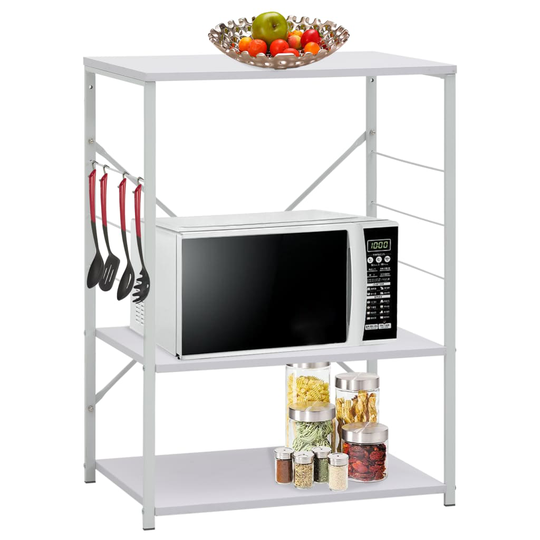 vidaXL Mikroaaltouunikaappi valkoinen 60x39,6x79,5 cm lastulevy