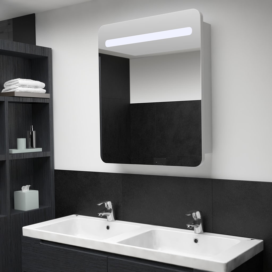 vidaXL LED kylpyhuoneen peilikaappi 68x9x80 cm