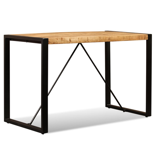 vidaXL Ruokapöytä kiinteä karkea mangopuu 120 cm