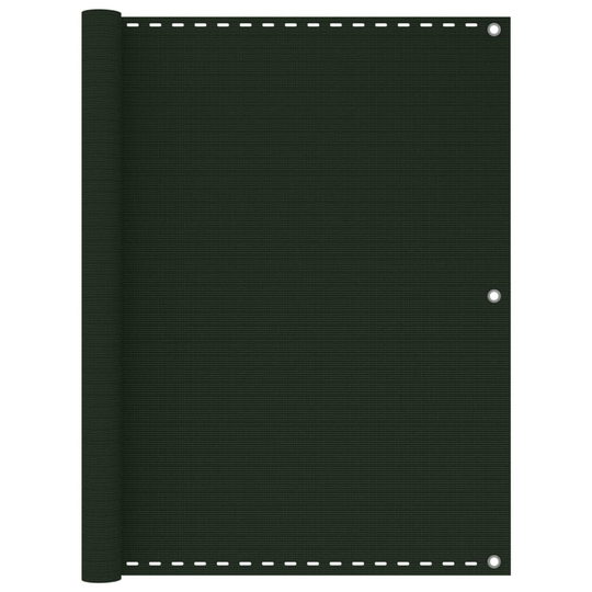 vidaXL Parvekkeen suoja tummanvihreä 120x600 cm HDPE