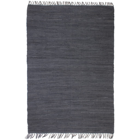 vidaXL Käsin kudottu Chindi-matto puuvilla 120x170 cm antrasiitti