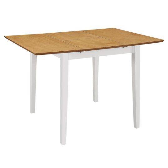 vidaXL Jatkettava ruokapöytä valkoinen (80-120)x80x74 cm MDF