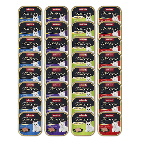 Animonda vom Feinsten Adult -säästöpakkaus 32 x 100 g - kala- & lihalajitelma (4 makua)