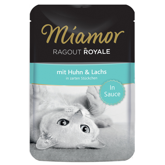 Miamor Ragout Royale in Gravy tai Jelly 22 x 100 g - kana & lohi in Gravy