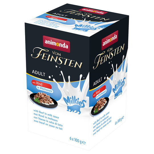 Animonda Vom Feinsten Adult Milkies in Sauce 6 x 100 g - nautaa maitokastikkeessa