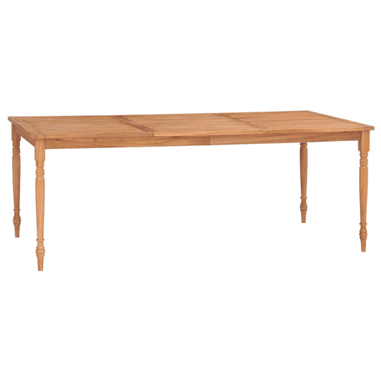 vidaXL Batavia pöytä 200x100x75 cm täysi tiikki