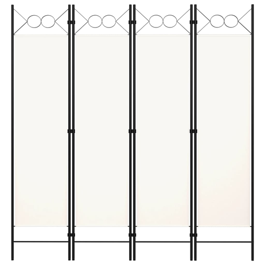 vidaXL 4-paneelinen tilanjakaja kerma 160x180 cm