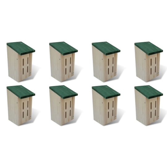 vidaXL 276007 Butterfly Houses 8 pcs Wood 14x15x22 cm (2x41291)