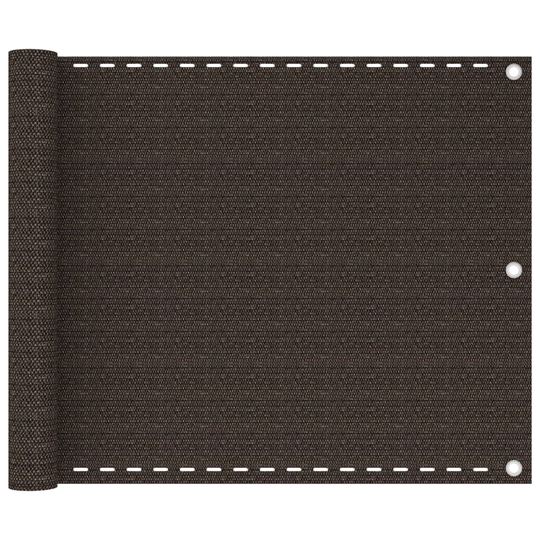 vidaXL Parvekkeen suoja ruskea 75x600 cm HDPE