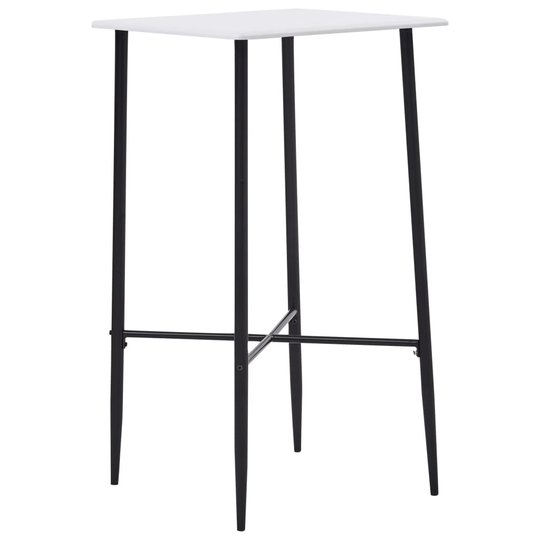 vidaXL Baaripöytä valkoinen 60x60x111 cm MDF