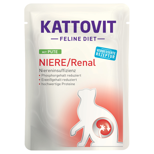 Kattovit Feline Renal Pouch 24 x 85 g - kalkkuna