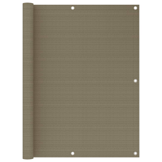 vidaXL Parvekkeen suoja ruskeanharmaa 120x600 cm HDPE