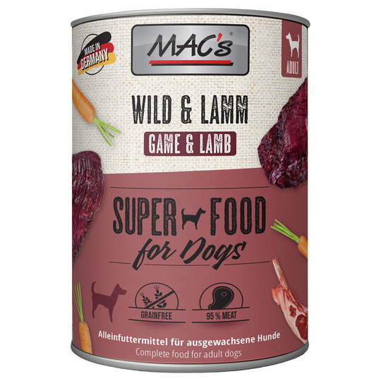 MAC's Adult -säästöpakkaus 24 x 800 g - riista & lammas